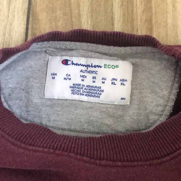 Champion burgundy crew neck - Picture 3 of 4